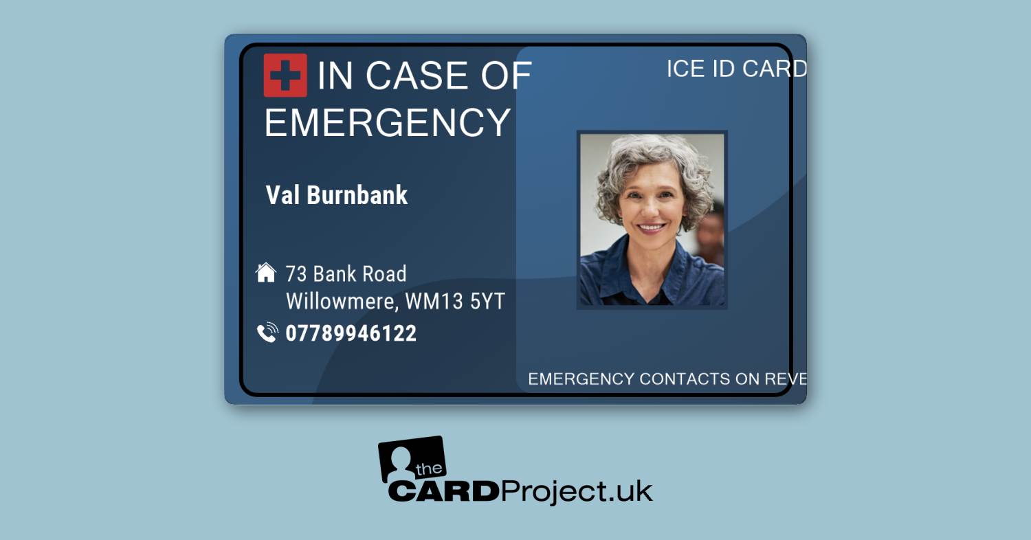 Deep Blue ICE Photo ID Card (FRONT)